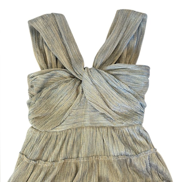 Layered With Love - Elegant Gold Mini Dress Size S - Picture 3 of 9